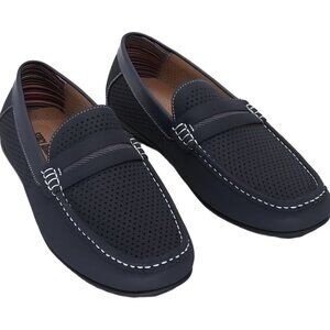 Stacy Adams Corby Moccasin Saddle Slip-On Loafers Navy US 9M EU 42